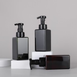 Foam Pump Bottle Manufacturer - 450ml PETG Square Liquid Soap Dispenser Face Wash Cleanser
