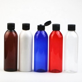 Flip Top Cap Bottle Manufacturer - 8oz 250ml Black Amber White PET Transparent Squeeze Gel Bottle