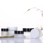 护肤品套装包装供应商-20ml-120ml磨砂玻璃瓶泵和面霜罐套装