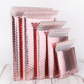 Metallic Bubble Mailer Factory - Custom Goods Packaging Poly Bubble Mailers Rose Gold Envelope