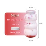 圣诞树瓶工厂-500ml 16oz PET塑料零食食品存储容器果汁罐