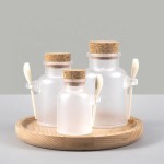 浴盐瓶生产商-100g-500g 300ml 10oz磨砂护肤品面霜罐木勺