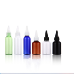 迷你挤压瓶生产商-50ml PET塑料扭盖护发油涂抹器