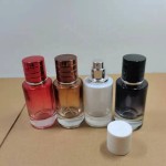 渐变香水瓶生产商-30ml 1oz可再灌装豪华渐变圆形圆柱体玻璃