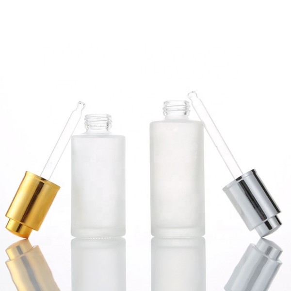 金色滴管瓶生产商-60ml 2oz按压式豪华护发油精华瓶