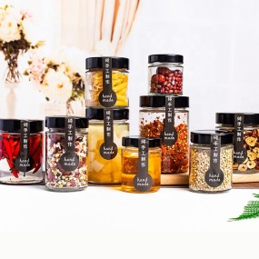 Glass Sauce Container Manufacturer - Food Grade Reusable Glass Food Storage Jar Round Tubes