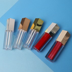 Lip Gloss Tube Factory - 5ml Pentagonal Shape Empty Lipgloss Tube with Brush