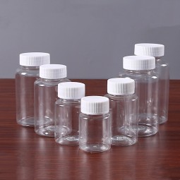 螺旋盖瓶生产商-15ml-500ml透明PET塑料密封容器带盖