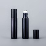 豪华滚珠瓶工厂-10ml金色银色黑色UV印刷玻璃精油瓶