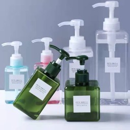 Lotion Pump Bottle Factory - 100ml-650ml Square Custom PETG Cosmetic Plastic Pump Bottle