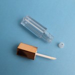 唇彩管工厂-5ml五边形空唇彩管带刷