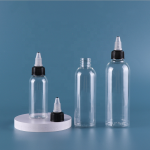 扭盖瓶生产商-100ml-250ml PET透明琥珀色子弹形护发油挤压瓶