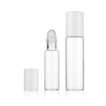 滚珠瓶工厂-5ml 10ml透明彩色玻璃精油塑料滚珠瓶
