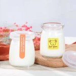 玻璃布丁杯生产商-100ml-200ml 6oz空食品存储牛奶布丁酸奶罐