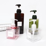 乳液泵瓶工厂-8oz 250ml方形PETG PP塑料皂液洗发水分配器