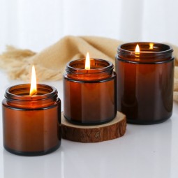 Glass Candle Jars Factory - 100ml-250ml Empty Wide Mouth Glass Candle Jars with Aluminum Lid