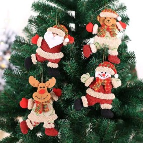 Christmas Ornaments Supplier - Merry Christmas Snowman Tree Toy Decoration Doll Hang Decor