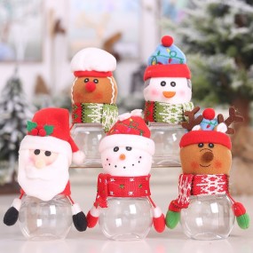 Cookie Candy Box Factory - Santa Snowman Candy Jar Empty Chocolate Cookie Candy DIY Gift