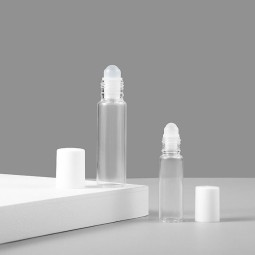 滚珠瓶工厂-5ml 10ml透明彩色玻璃精油塑料滚珠瓶