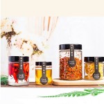 玻璃食品罐工厂-8oz食品级透明圆形直边玻璃罐带螺旋盖