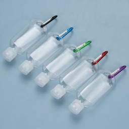 喷雾器瓶工厂-30ml 50ml 60ml旅行钥匙扣翻盖挤压凝胶可再灌装瓶