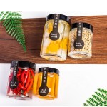 玻璃酱料容器生产商-食品级可重复使用玻璃食品存储罐圆管