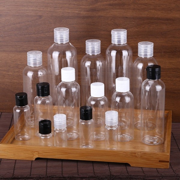 翻盖瓶工厂-5ml-500ml圆形PET透明空挤压瓶