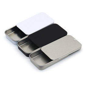 磨砂金属锡盒工厂-批发价磨砂黑色金属包装锡盒带盖