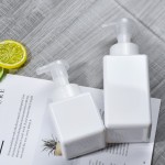 泡沫泵瓶生产商-450ml PETG方形液体皂分配器洗面奶瓶