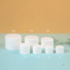Double Wall Jar Manufacturer - 10g-80g Frosted PP Plastic Empty Face Cream Matte White Jar