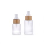 Flat Shoulder Bottle Supplier - 20ml-120ml New Flat Shoulder Glass Spray Bottle Bamboo Lid