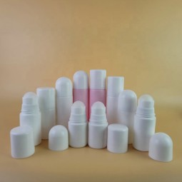 塑料滚珠瓶生产商-30ml 50ml HDPE白色精油空除臭剂容器