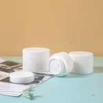 双层壁罐生产商-10g-80g磨砂PP塑料空面霜磨砂白罐