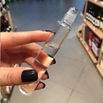 Glass Roll on Bottle Manufacturer - 10ml Transparent Refillable Thin Long Tube Steel Roller