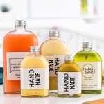 烧瓶玻璃瓶工厂-50ml-300ml扁平烧瓶铝盖饮料葡萄酒冷泡