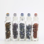 天然石英石滚珠瓶生产厂家 - 10ml天然石英石精油瓶