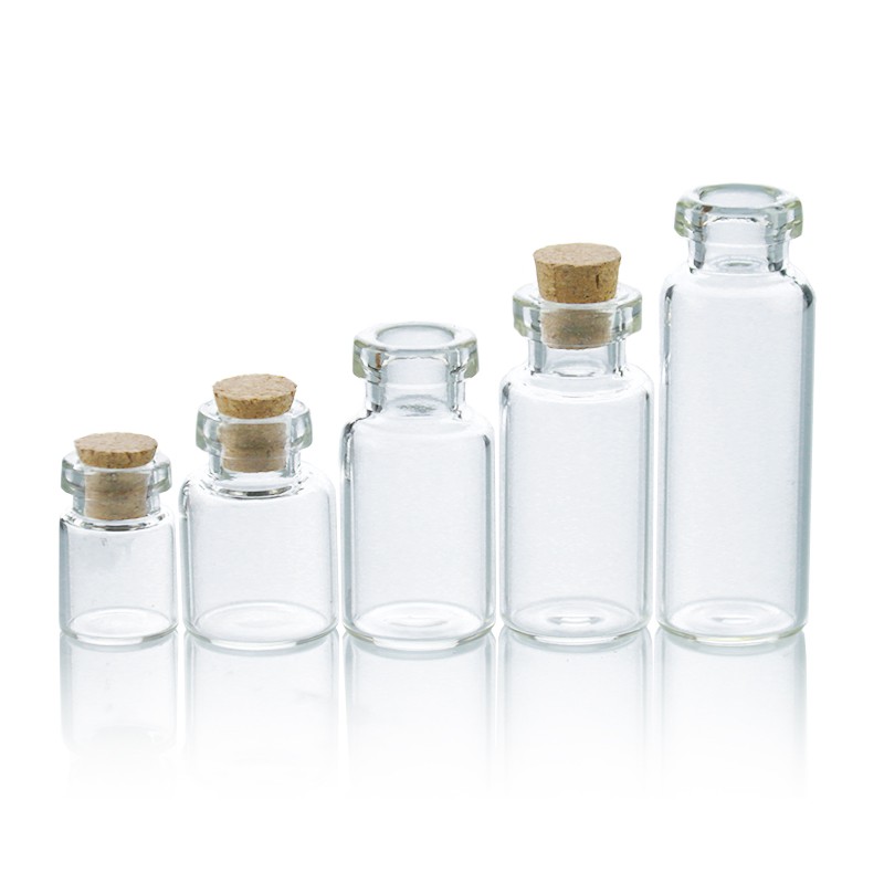Mini Glass Vials Manufacturer - 5ml-60ml Clear Wishing Bottle with Cork