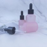 磨砂玻璃瓶生产厂家 - 粉色精油玻璃滴管瓶