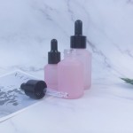 磨砂玻璃瓶生产厂家 - 粉色精油玻璃滴管瓶