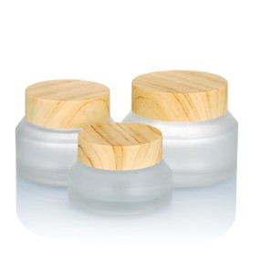 斜肩玻璃罐生产厂家 - 15g-50g磨砂透明面霜罐