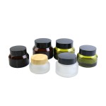 Slanted Glass Jar Manufacturer - 15g-50g Frosted Clear Face Cream Jar