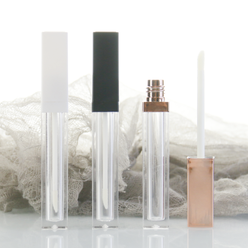 Lipgloss Wand Tubes Factory - Black Top Slim Plastic Lip Gloss Tube