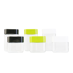 Square Plastic Jars Factory - 180ml-360ml Food Candy Tea Plastic Jars