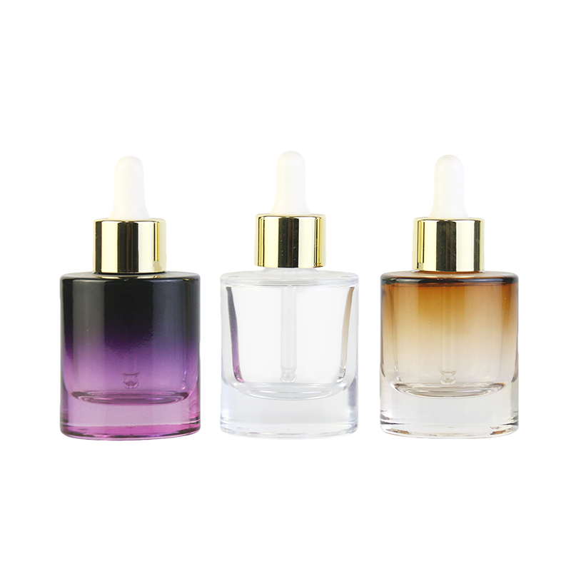 Gradient Glass Bottles Factory - 1oz Oval Essential Oil Dropper Bottles