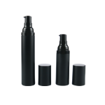 真空分配泵供应商 - 15ml-50ml哑光黑护肤瓶
