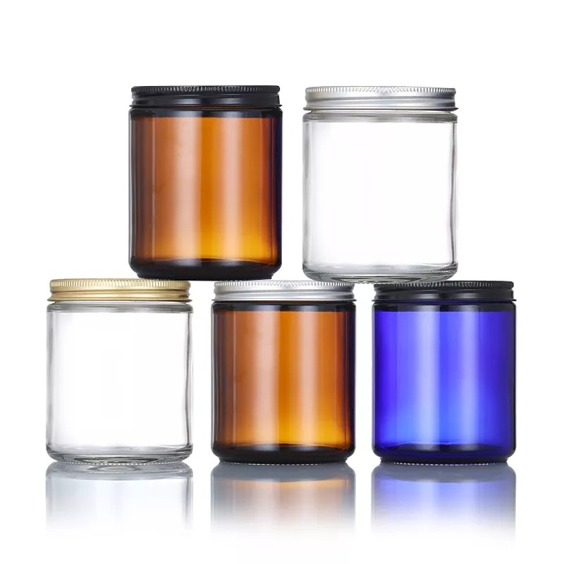 Glass Candle Jars Factory - 2oz-16oz Amber Clear Candle Making Jars