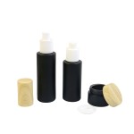 哑光黑玻璃瓶供应商 - 20ml-80ml磨砂身体乳液瓶