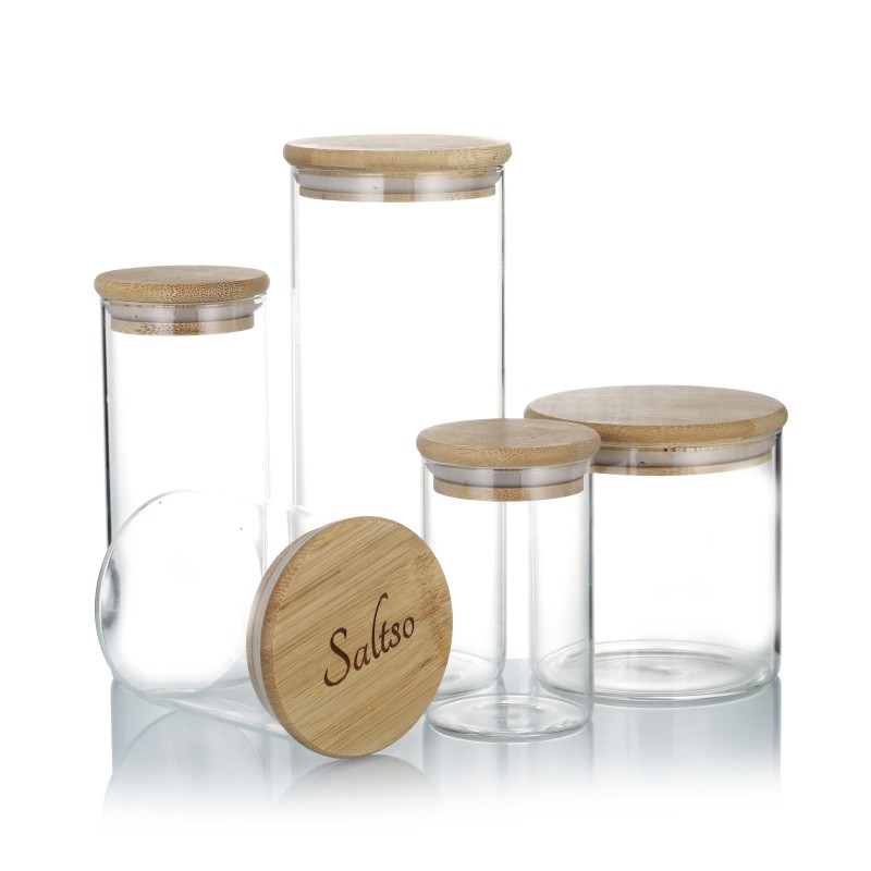 Bamboo Lid Glass Jars Supplier - 250ml-1L Food Grade Canister Jars