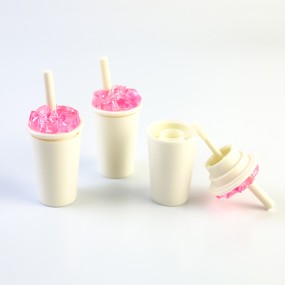 Ice Cream Lipstick Bottle Supplier - 6ml Plastic Lipstick Bottle with Pink Cap