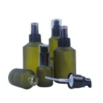 粉底玻璃瓶厂家 - 15ml-125ml磨砂哑光绿乳液瓶